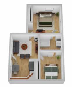 Two Bedroom / One Bath - Standard